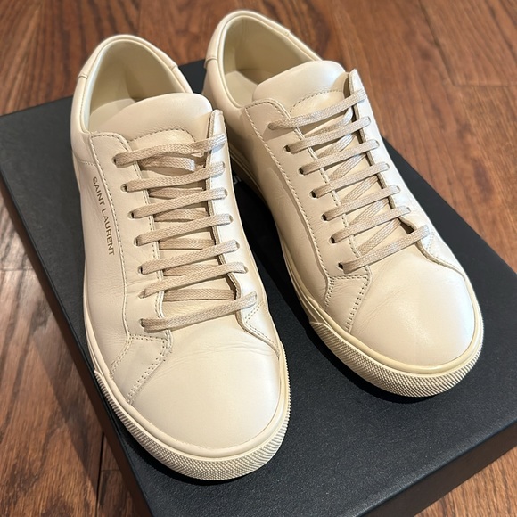 Saint Laurent YSL Andy low top sneakers size 37 tan - Picture 5 of 12